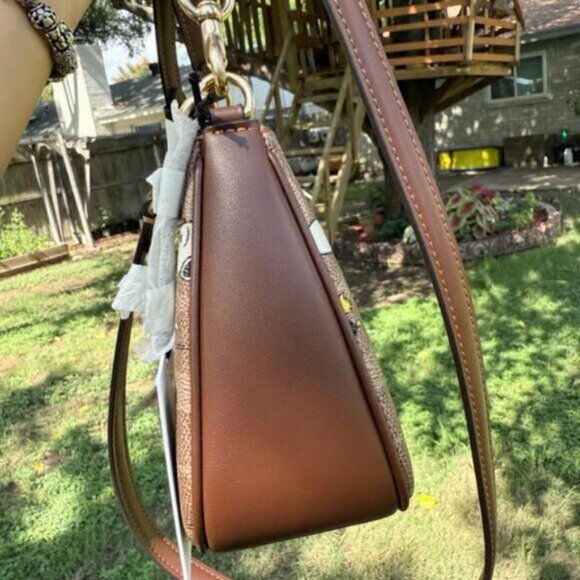 Coach X Peanuts Teri Shoulder Bag In Signature Canvas With Snoopy Print - Picture 3 of 6